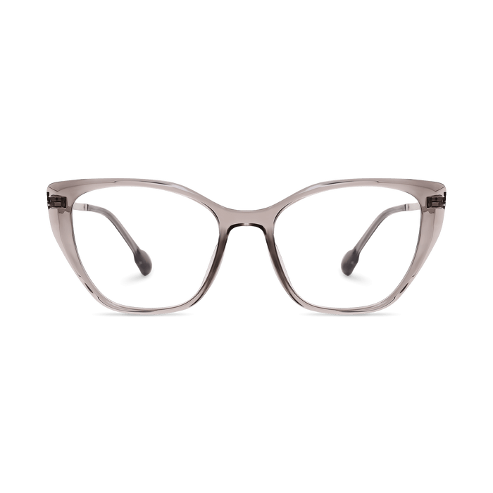 Eydology Lina Clear Light Grey Pink/Silver Glasses 2