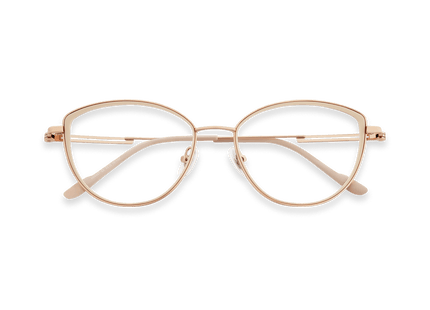 Eydology Livia Beige/Rose Gold Glasses 1