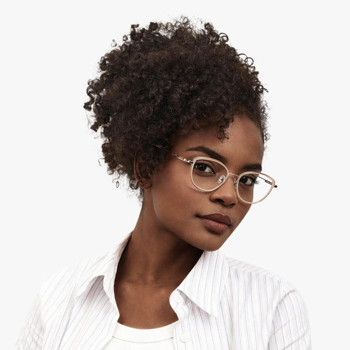 Eydology Livia Beige/Rose Gold Glasses 3