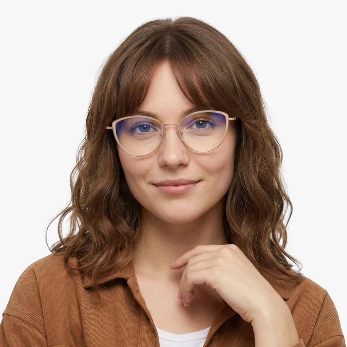 Eydology Livia Beige/Rose Gold Glasses 4