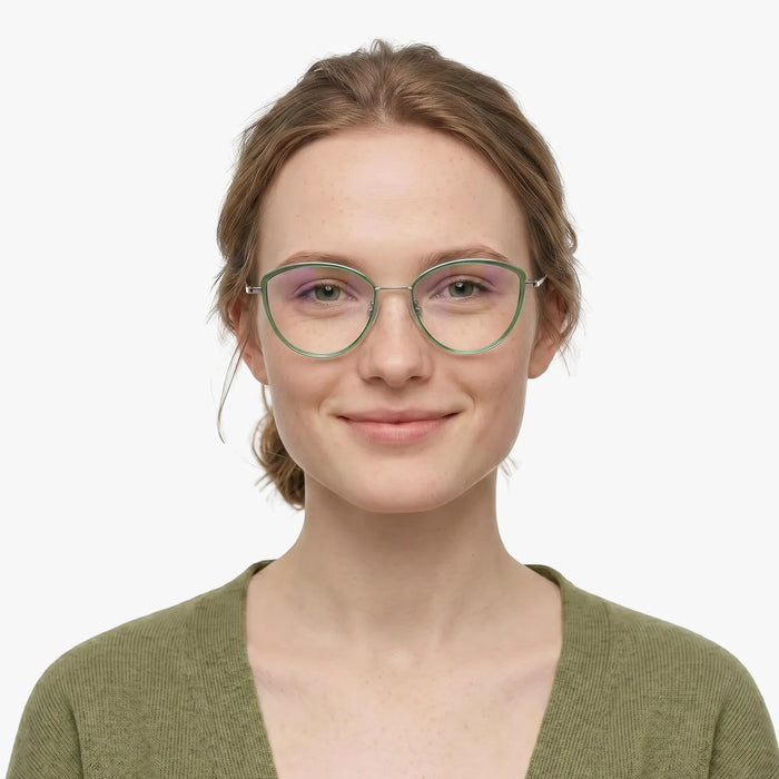 Eydology Livia Clear Green/Light Gun Glasses 3