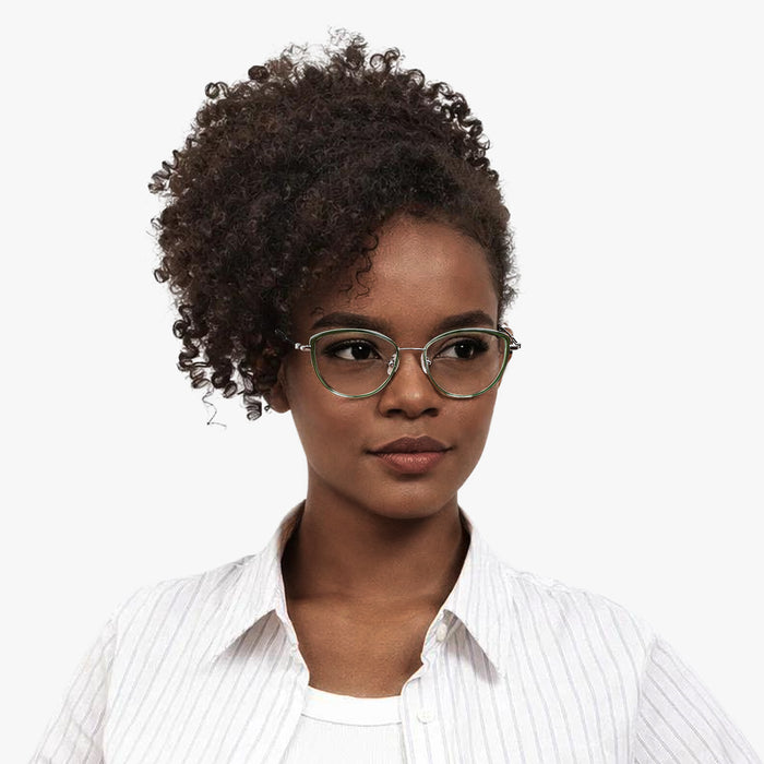 Eydology Livia Clear Green/Light Gun Glasses 4