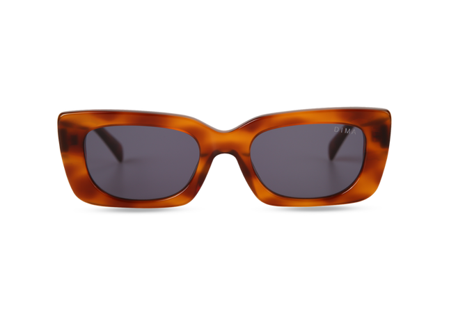 Eydology Lola Amber Tortoise Frame Dark Blue Lens Glasses 1