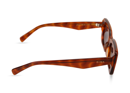 Eydology Lola Amber Tortoise Frame Dark Blue Lens Glasses 3