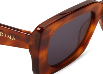 Eydology Lola Amber Tortoise Frame Dark Blue Lens Glasses 4