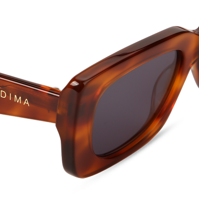 Eydology Lola Amber Tortoise Frame Dark Blue Lens Glasses 4