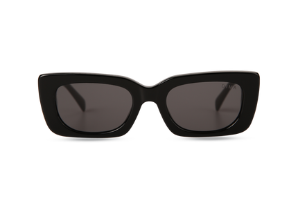 Eydology Lola Black Frame Grey Lens Glasses 1