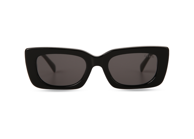 Eydology Lola Black Frame Grey Lens Glasses 1