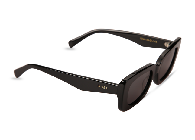 Eydology Lola Black Frame Grey Lens Glasses 2