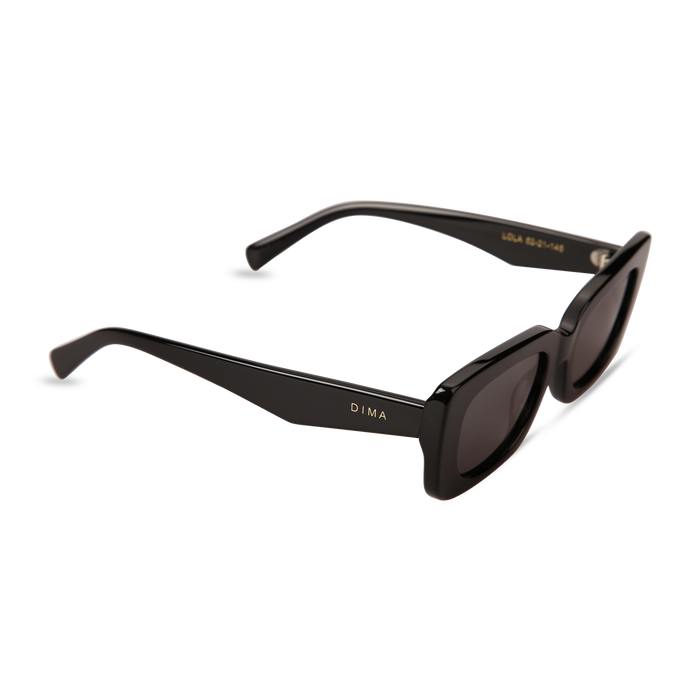 Eydology Lola Black Frame Grey Lens Glasses 2