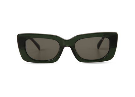Eydology Lola Crystal Green Frame Green Lens Glasses 1