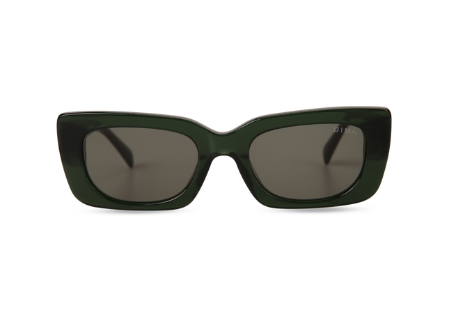 Eydology Lola Crystal Green Frame Green Lens Glasses 1