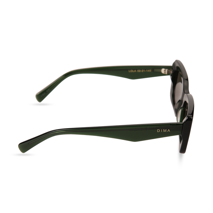 Eydology Lola Crystal Green Frame Green Lens Glasses 3