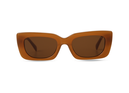 Eydology Lola Honey Frame Brown Lens Glasses 1