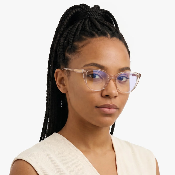 Eydology Lorelei Transparent Pink Glasses 3