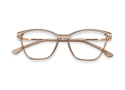 Eydology Louise Transparent Light Brown Glasses 1