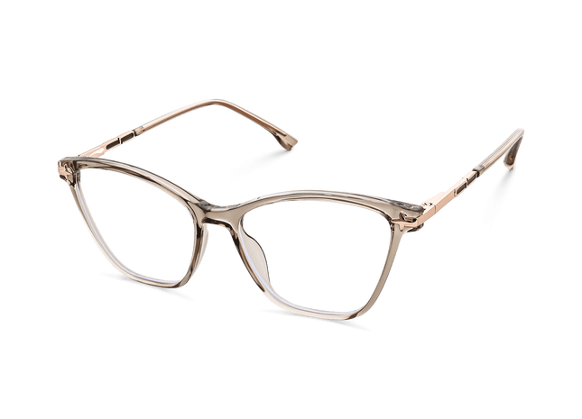 Eydology Louise Transparent Light Brown Glasses 3