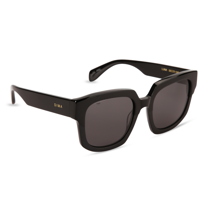 Eydology Luna Black Frame Grey Lens Sunglasses 2