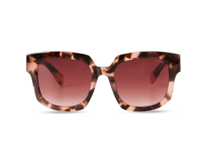 Eydology Luna Pink Tortoise Frame Redwood Gradient Lens Sunglasses 1