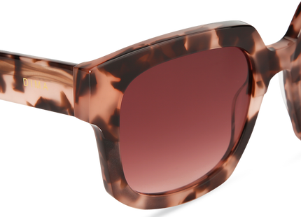 Eydology Luna Pink Tortoise Frame Redwood Gradient Lens Sunglasses 4