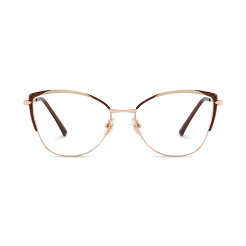 Eydology Lyanna Brown Rose Gold Glasses 2