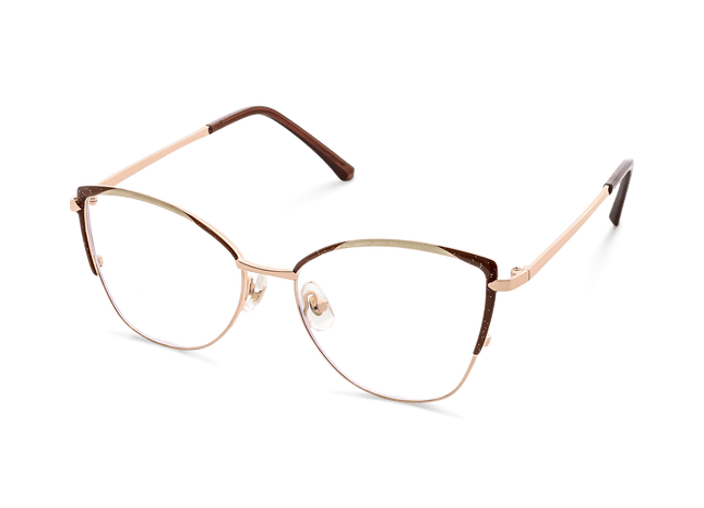 Eydology Lyanna Brown Rose Gold Glasses 6
