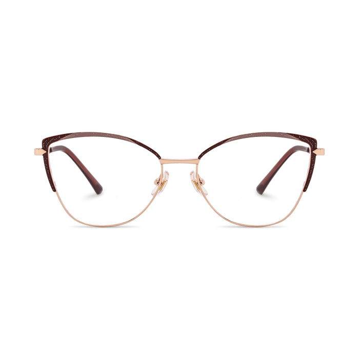 Eydology Lyanna Red Rose Gold Glasses 2