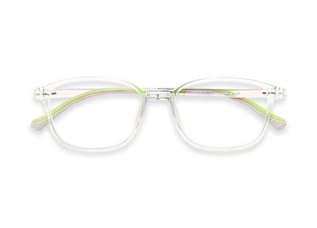 Eydology Maira Green Square Kids Glasses 1