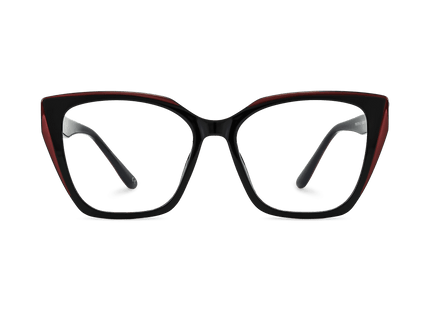 Eydology Makayla Black w Red Eyeglasses 2