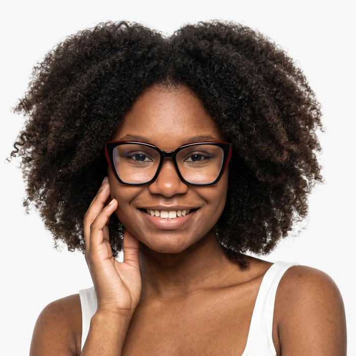 Eydology Makayla Black w Red Eyeglasses 4