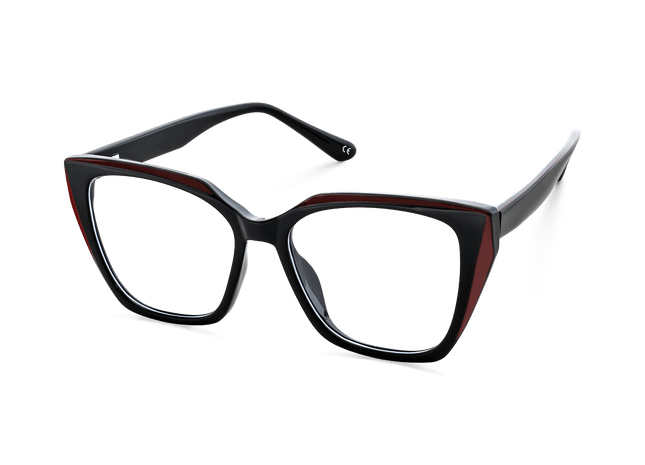 Eydology Makayla Black w Red Eyeglasses 5