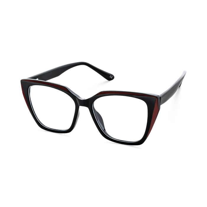 Eydology Makayla Black w Red Eyeglasses 5