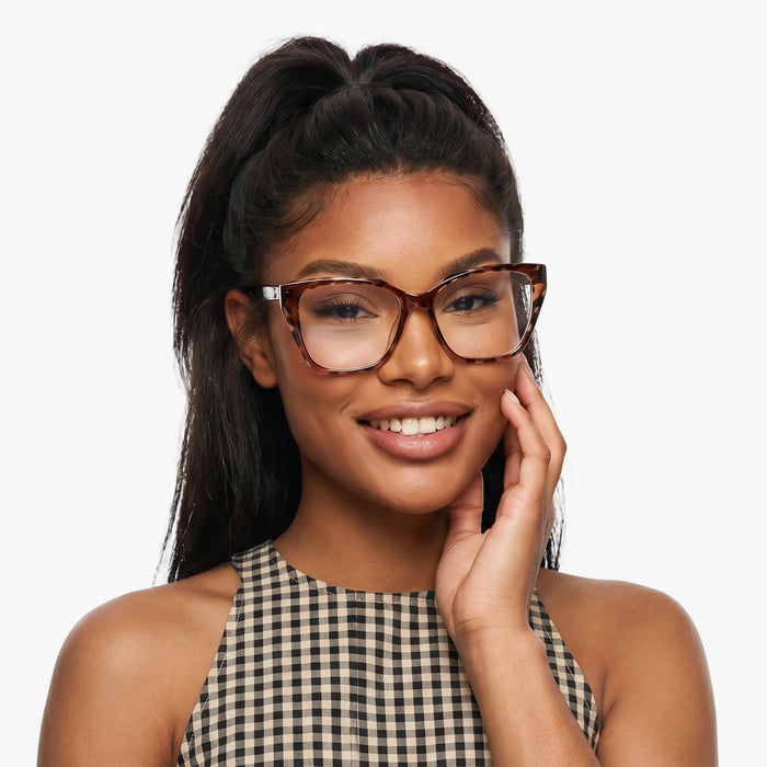 Eydology Makayla Crystal Brown Eyeglasses 4