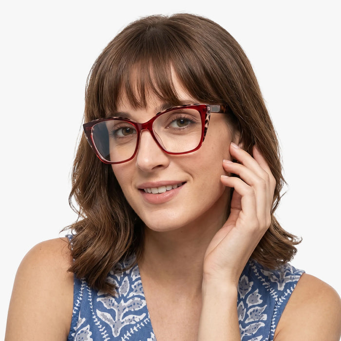 Eydology Makayla Crystal Red Eyeglasses 3