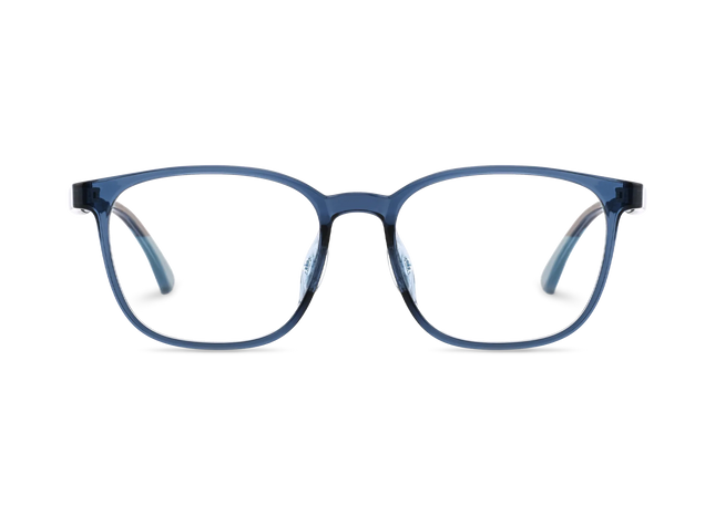 Eydology Maple Crystal Dark Blue Square Kids Glasses 2