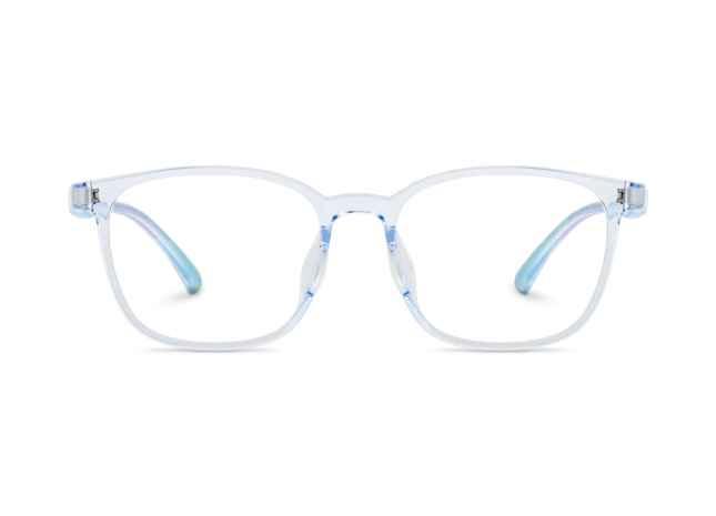 Eydology Maple Crystal Light Blue Square Kids Glasses 2