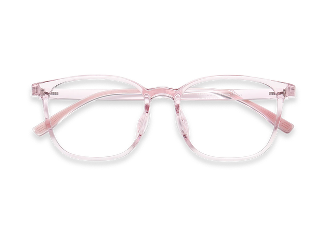 Eydology Maple Crystal Purple Pink Square Kids Glasses 1