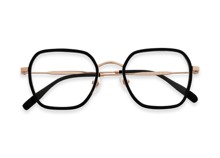 Eydology Megan Black/Rose Gold Glasses 1