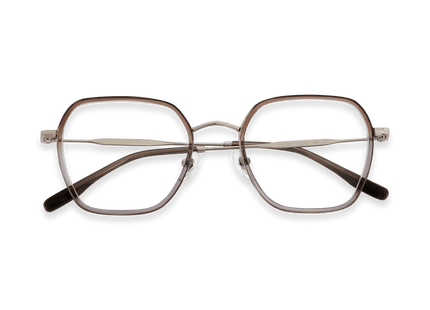 Eydology Megan Clear Brown Blue/Silver Glasses 1