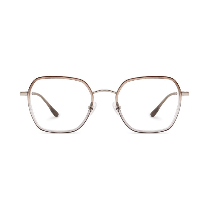 Eydology Megan Clear Brown Blue/Silver Glasses 2