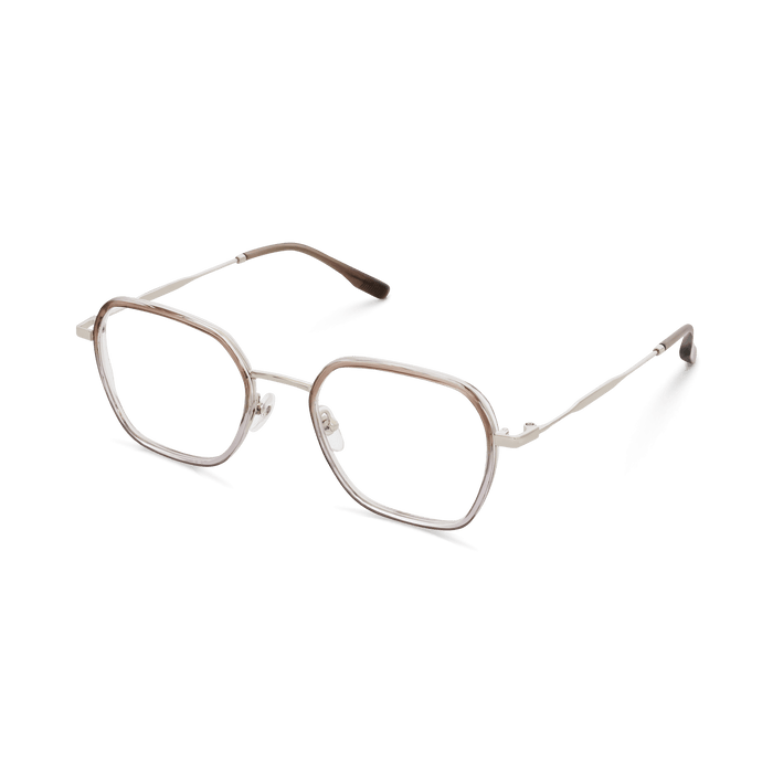 Eydology Megan Clear Brown Blue/Silver Glasses 3