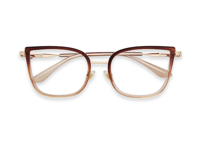 Eydology Melody Gold/Brown Gradient Glasses 1