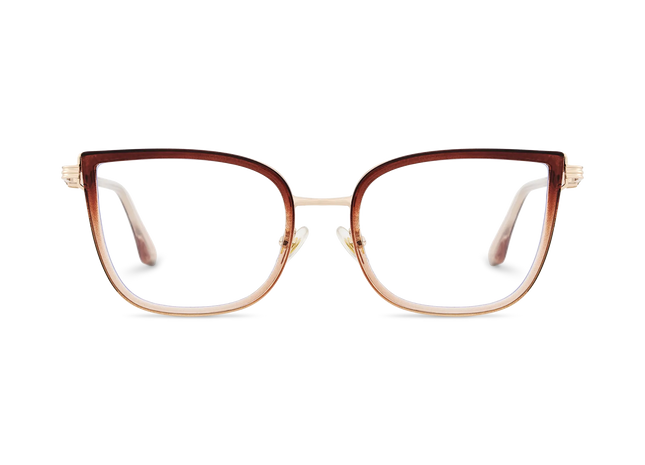 Eydology Melody Gold/Brown Gradient Glasses 2