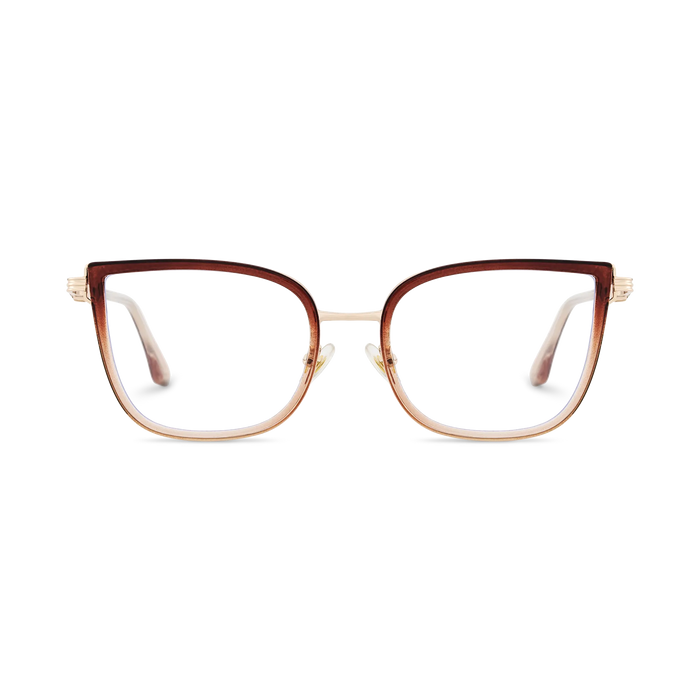 Eydology Melody Gold/Brown Gradient Glasses 2