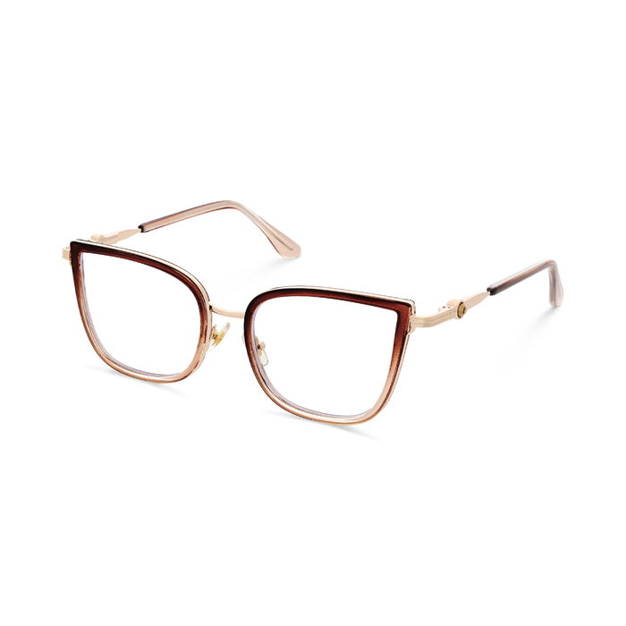 Eydology Melody Gold/Brown Gradient Glasses 3