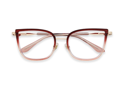 Eydology Melody Gold/Gradient Red to Clear Glasses 1