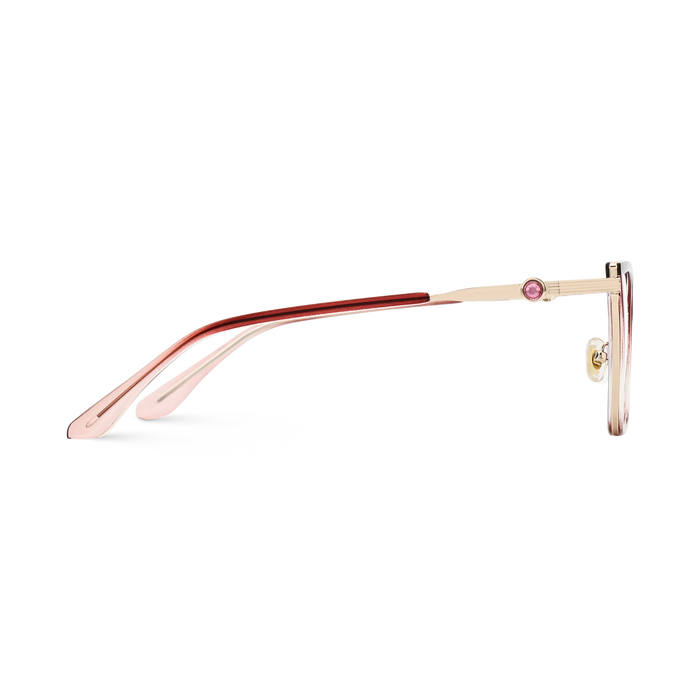 Eydology Melody Gold/Gradient Red to Clear Glasses 4