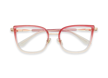 Eydology Melody Gold/ Gradient Rose Pink to Clear Glasses 1