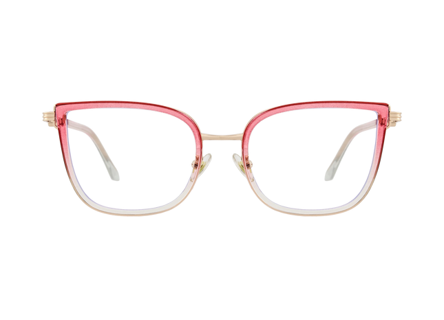 Eydology Melody Gold/ Gradient Rose Pink to Clear Glasses 2