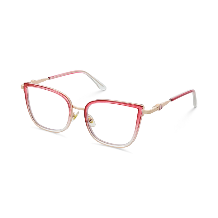 Eydology Melody Gold/ Gradient Rose Pink to Clear Glasses 3